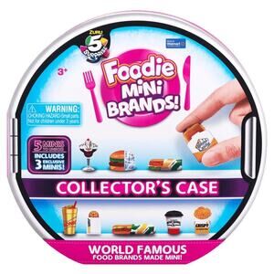 5 Surprise Foodie Mini Brands Collector’s Case – Includes 5 Exclusive Minis